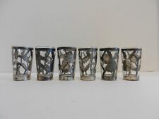 LOT OF 6 ANTIQUE .925 STERLING SILVER SHOT GLASSES picture