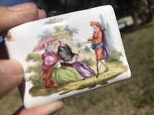 Antique 18th Century 1700’s Porcelain over Copper Hand painted Bilson Snuff Box picture