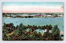 DB Postcard West Palm Beach FL Florida Lake Worth From Royal Poinciana Tower picture