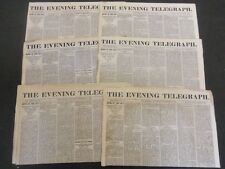 1881-1883 THE EVENING TELEGRAPH NEWSPAPER LOT OF 15 - NICE ADS - NP 1440 picture
