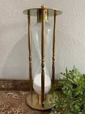 Vintage Hourglass Sand Timer Brass Nautical Maritime Hour Glass Desk Decor 10.5” picture