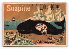 Victorian Trade Card Soapine Kendall Mfg Co. Providence Rhode Island Beach Whale picture