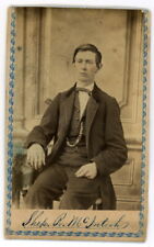 Early 1860s CDV Interesting Seated Man ID'd as Shepherd R. McIntosh Thin Paper picture