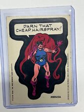 1974 1975 TOPPS MARVEL SUPER HEROES STICKERS MEDUSA DARN THAT CHEAP HAIRSPRAY picture