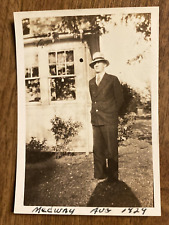 1929 Medway Massachusetts MA Man Gentleman Fashion Suit & Tie Real Photo P4k13 picture