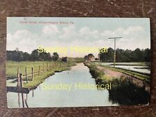 Rare 1909 Chincoteague Island Va Postcard Canal Road ESVA picture