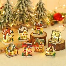 Christmas Snow Village Collection Houses Department Decor Sets with Lights US picture