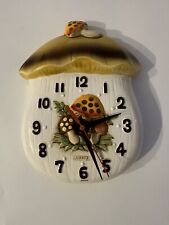 Vintage Sears & Roebuck Merry Mushroom Hanging Clock 1978 Tested & Works picture