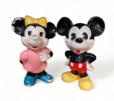 Vintage Miniture Mickey and Minnie Mouse porcelain figures - Made In Japan picture
