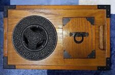 Japanese Vintage Tobacco wooden Box Ash tray NANBU-TEKKI W27cm SHOWA retro　 picture