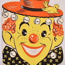 1950s Albert Pick Hotel Motel Children Menu Clown Face Die Cut Holiday Inn picture