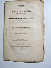1830 Document, Speech of Mr. Barton of Missouri Relative to The Public Lands picture