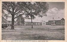  Postcard YMCA Auditorium + Administration Bldg Camp Meade MD picture