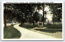 Original Old Vintage Antique Postcard Lexington Battle Ground Lexington, MA picture