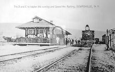 Railroad Train Station Depot Downsville New York NY Reprint Postcard picture