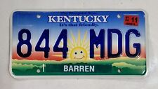 KENTUCKY License Plate ~ 844 MDG  ~🔥FREE SHIPPING🔥 SMILING SUNSHINE GRAPHIC  picture