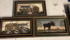 Wood Log Cabin Rustic Picture Frames  Ap 8” X 5” Moose Lodge Cabin Fever G5 picture