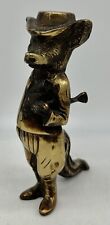 Vintage Brass Figurine Fox, Dapper, Equestrian, Good John picture