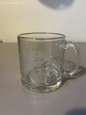 Starbucks Clear Glass Coffee Cup Mug 12 oz Etched Siren Mermaid Logo USA picture