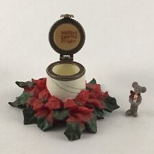 Boyds Bears Noel's Festive Candle with Wick McNibble Candlestick Treasure Box picture