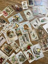 Antique Victorian Trade Card Lot 38 Pieces Various Advertising picture