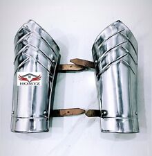 Medieval knight Blackened steel pair of bracers cosplay armor for clothing Guard picture