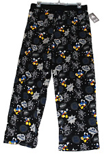 Disney Donald Duck Men's Pajama Bottoms Large L Navy Blue Pj's Lounge Pants New picture