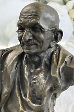 Art Deco Original Collector Famous Indian Gandhi Bronze Sculpture Figurine Sale picture