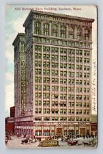 Spokane WA-Washington, Old National Bank Building, Vintage c1910 Postcard picture