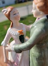 Price Imports Colonial Era Man & Woman Dancing Pretty Porcelain Figurines picture