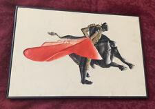 Vintage Bull Fighter Carving / Painting on wood, very cool  picture