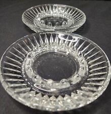 Vintage Winchester Hobnail Bubble Clear Ashtray Mid-century Set of 2 Stackable  picture