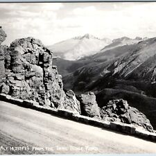 c1940s Trail Ridge Road, Colo. Longs Peak Alt 14255 ft. Street Scenic Byway A203 picture
