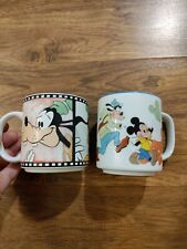 Set Of 2 Vintage Disneyland Coffee Mugs Made in Japan Goofy Donald Mickey picture