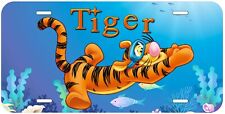 Tiger Under Water Aluminum Car Tag Novelty License Plate picture