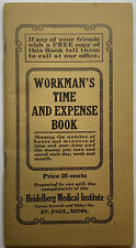 VINTAGE HEIDELBERG MEDICAL INSTITUTE WORKMAN'S TIME AND EXPENSE BOOK UNUSED picture