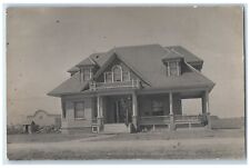 c1910's Victorian House Residence Bloom Kansas KS RPPC Photo Antique Postcard picture
