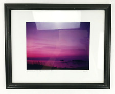 Owen Luck Photo Signed 11/500 “Venus And Crescent Moon” Flye Point Maine 1996 picture