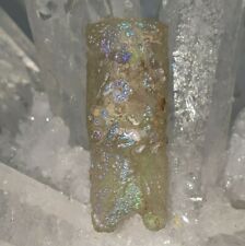 Ancient Sasanian Cut Glass Medicine Flask Bottle with Amazing Rainbow Patina picture
