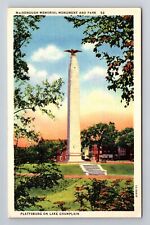 Plattsburg NY-New York, MacDonough Memorial Monument, Antique Vintage Postcard picture