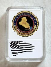 IRAQ VETERAN Challenge Coin (1990 Gulf War 1990) Come With Case picture