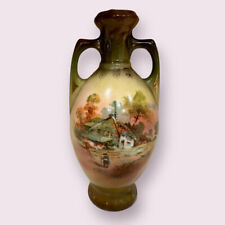 Antique Robert Hanke Royal Wettina RH Austria Hand Painted Handled Vase Austrian picture