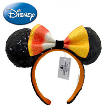 Limited Party Bow Halloween Candy Corn Minnie Ears Sequins Disney'Parks Headband picture