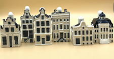 KLM Blue Delft Houses (Empty) Lot of 6: #s 76, 78, 80, 83, 90, 100 picture