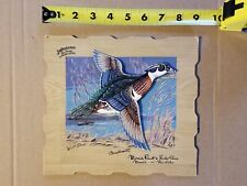 Vtg 1950s OMC Johnson Sea Horse Wood Duck Calendar Advertising Art BEAUTIFUL picture