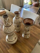 Set of 3 Formalities by Baum Bros. Ethnic collection vases. 17” tall 14” tall an picture