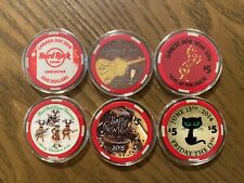 Lot of 6 $5 LE Chips from Hard Rock Vancouver picture
