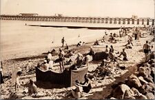 Vintage Palm Beach Pier Sunbathers Florida RPPC Postcard E277 picture
