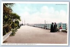 Charleston South Carolina SC Postcard Fort Sumpter Battery c1920 Vintage Antique picture
