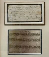 Timothy Pickering 3rd US Secretary of State, Federalist 1783 Signed Letter picture